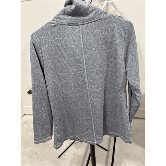 Soft Surroundings Long Sleeve Brinley Button Neck Top - Blue- Petite Small New - Picture 5 of 10